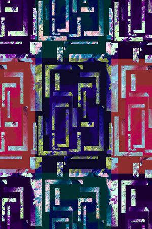 未来主义印花华亿平台图片