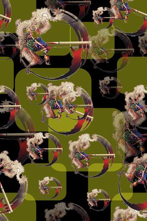 中国风印花华亿平台图片