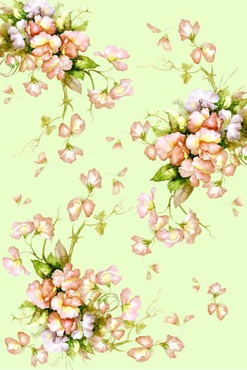 515745-水彩潮流定位花卉