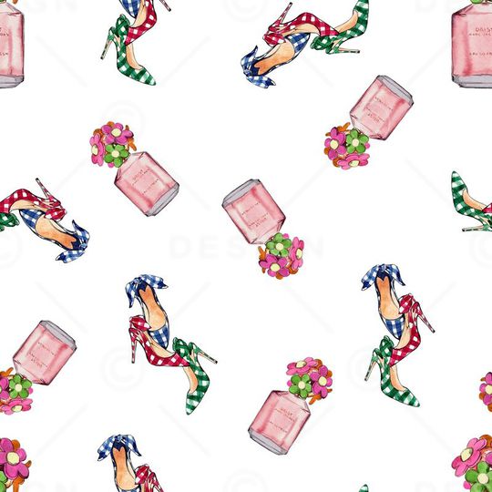 高跟鞋印花华亿平台图片