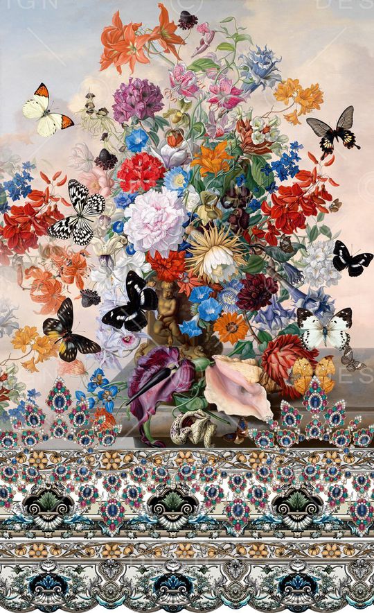 潮流时尚印花华亿平台图片