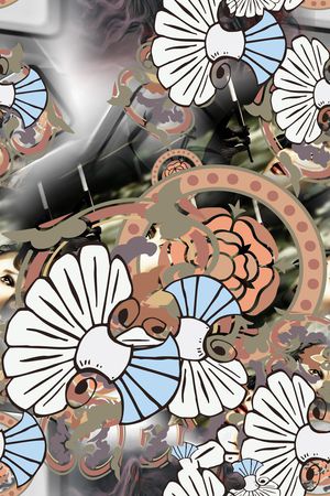 抽象服饰印花华亿平台图片