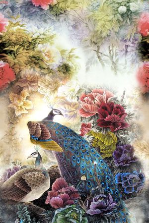 中国风印花华亿平台图片