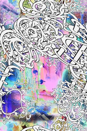 抽象风景印花华亿平台图片