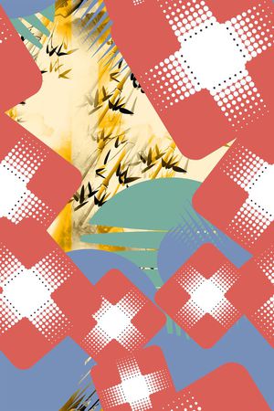 抽象服饰印花华亿平台图片