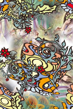 长巾围巾印花华亿平台图片