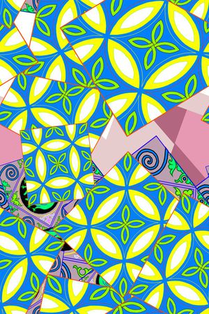 抽象几何印花华亿平台图片