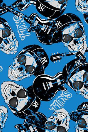 骷髅头吉他印花印花华亿平台图片