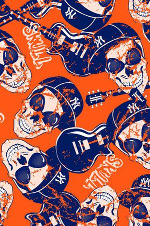 骷髅头吉他印花印花华亿平台图片