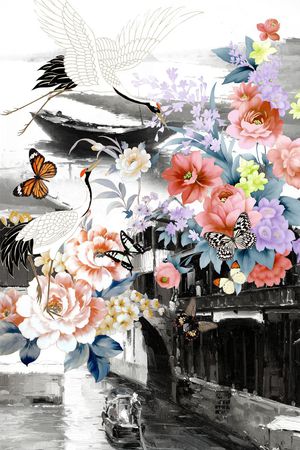 潮流时尚印花华亿平台图片