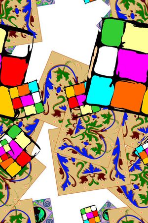 复古印花华亿平台图片