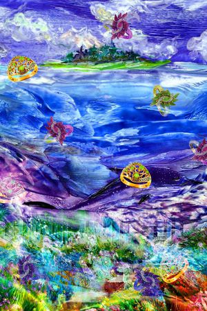 潮流时尚大牌印花华亿平台图片