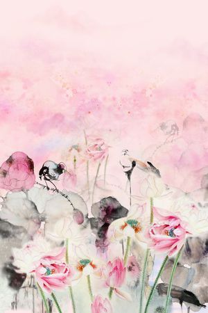 水墨印花华亿平台图片