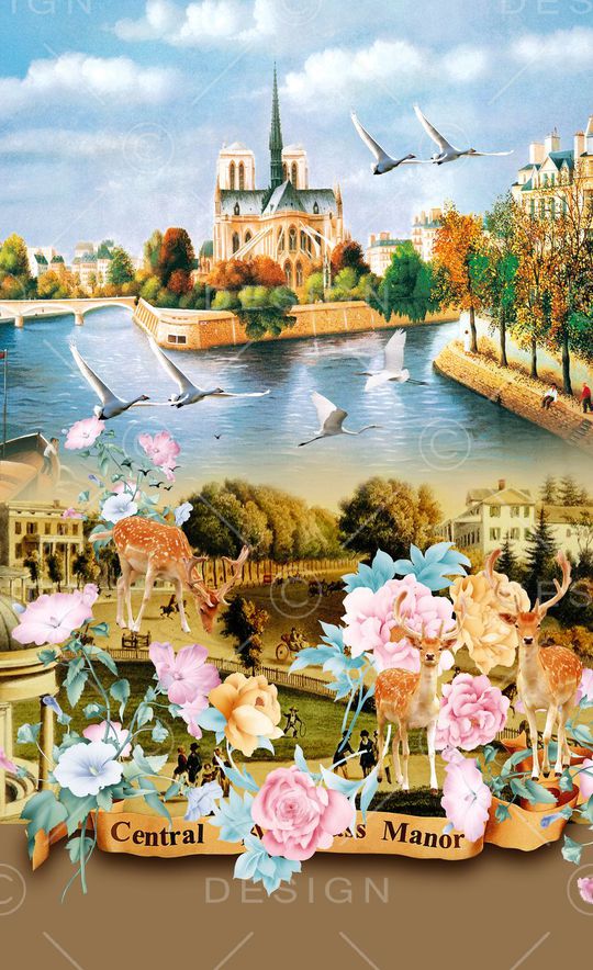 潮流时尚印花华亿平台图片