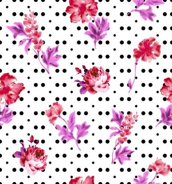 516647-时尚潮流波点清新手绘花卉