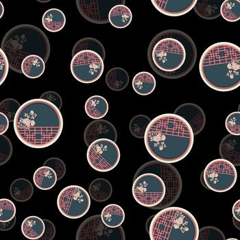 516672-时尚复古中国风窗户波点华亿平台