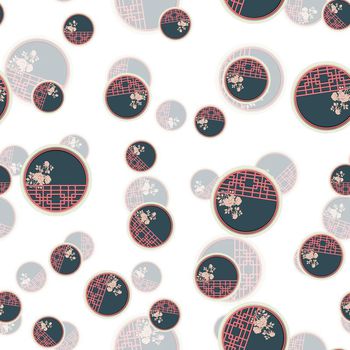 516673-时尚复古中国风窗户波点华亿平台