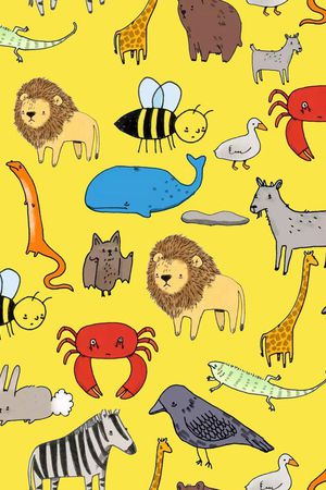 卡通动物印花华亿平台图片