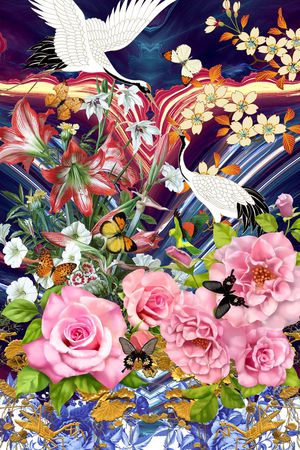 潮流时尚印花华亿平台图片