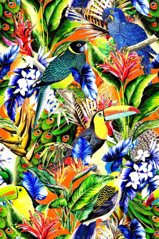 热带风印花华亿平台图片