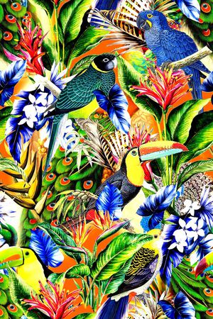 热带风印花华亿平台图片