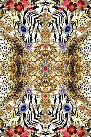 豹纹印花华亿平台图片