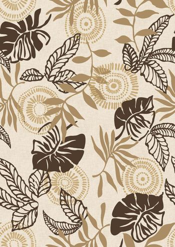 树叶印花华亿平台图片