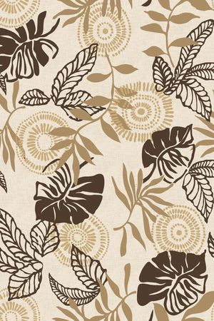 树叶印花华亿平台图片