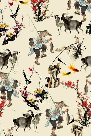 中国风印花华亿平台图片