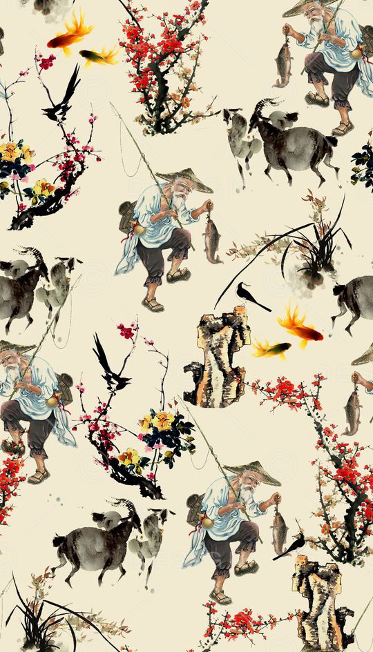 中国风印花华亿平台图片