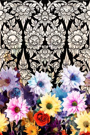 复古印花华亿平台图片