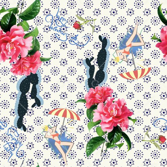 仙人掌印花华亿平台图片