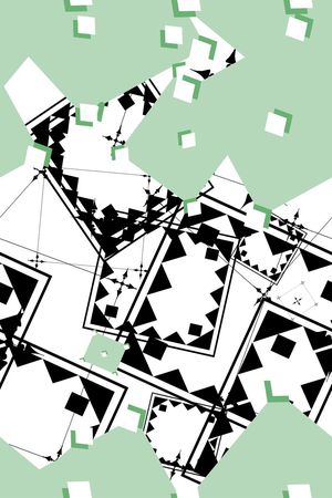 抽象几何印花华亿平台图片