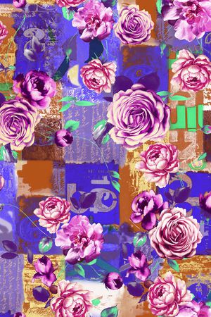 花卉印花华亿平台图片