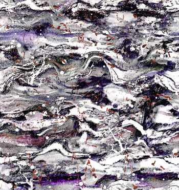 516916-中国风水墨抽象山水迎客松树喷溅雪花