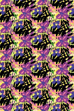 传统花卉印花华亿平台图片