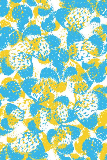 516931-时尚潮流大牌抽象仙人掌双色印花