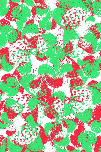 516932-时尚潮流大牌抽象仙人掌双色印花