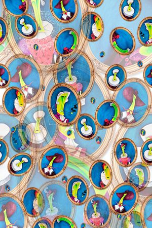 抽象印花华亿平台图片