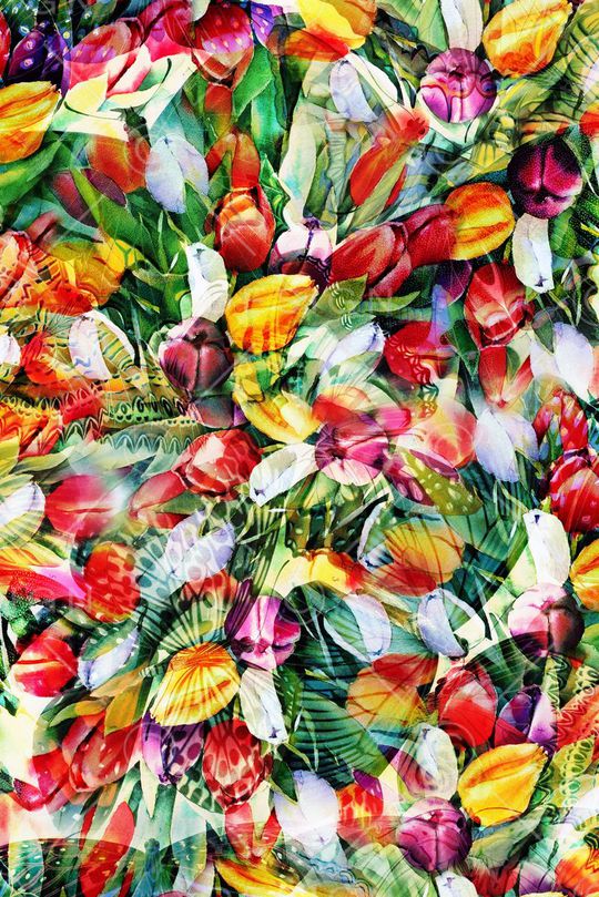 时尚斑斓印花华亿平台图片