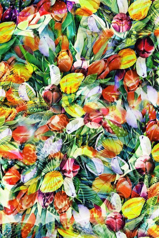 时尚斑斓印花华亿平台图片