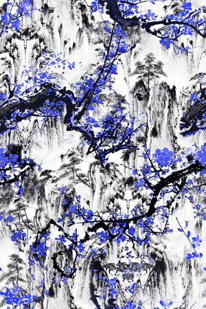 中国风印花华亿平台图片