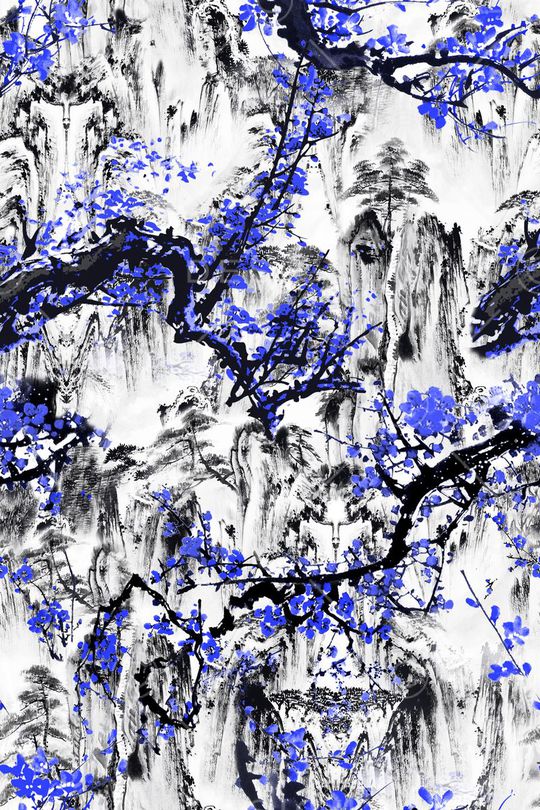 中国风印花华亿平台图片