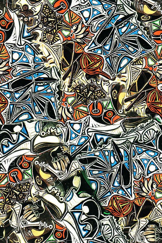 时尚 复古 高雅 毕加索 油画 抽象 几何印花华亿平台图片