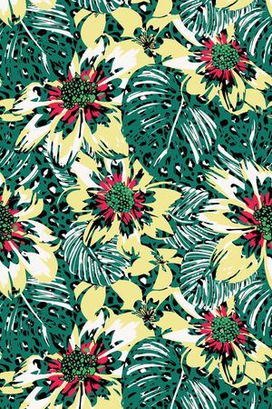 传统花卉印花华亿平台图片