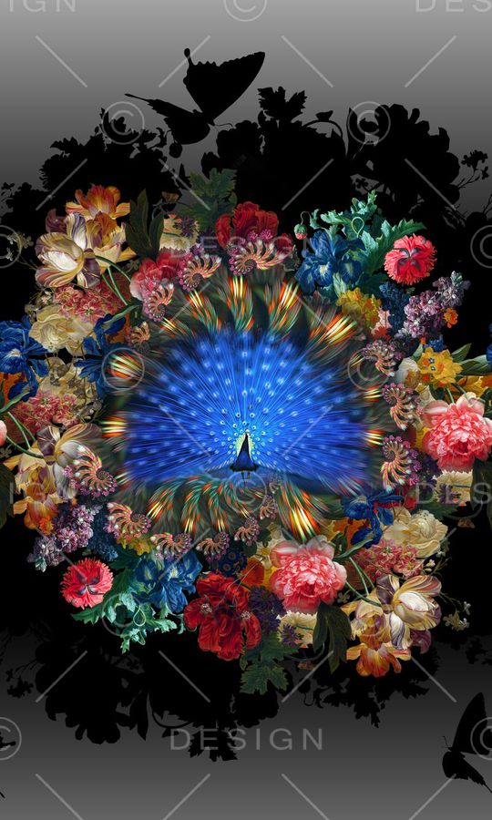 花卉底纹印花华亿平台图片