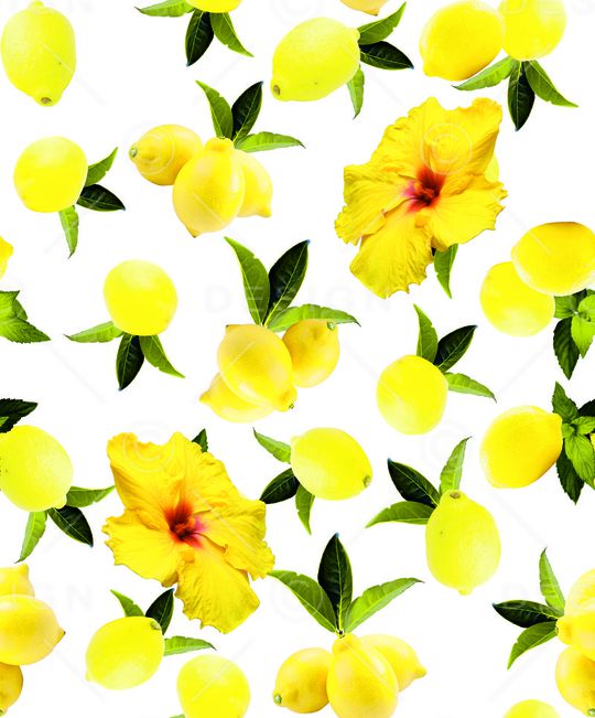 黄色花印花华亿平台图片