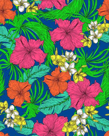 517421-手绘夏威夷熱帶花