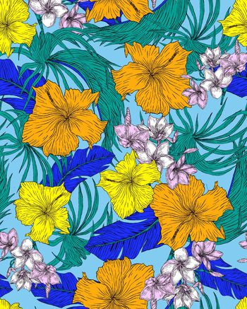 517423-手绘夏威夷熱帶花