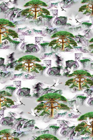 清爽印花华亿平台图片